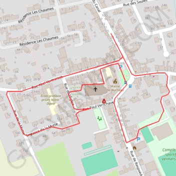 Itinéraire Warhem - Village Patrimoine, distance, dénivelé, altitude, carte, profil, trace GPS