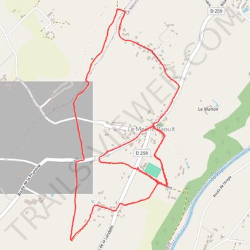 Itinéraire 1 - 6,4k Le Mesnil Raoult 001 (1), distance, dénivelé, altitude, carte, profil, trace GPS