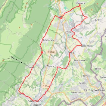 Itinéraire Les jardins de l'Europe, distance, dénivelé, altitude, carte, profil, trace GPS