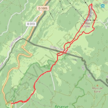 Itinéraire La Dôle, distance, dénivelé, altitude, carte, profil, trace GPS