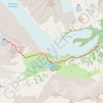 Itinéraire Petit Mont Blanc - Descente, distance, dénivelé, altitude, carte, profil, trace GPS