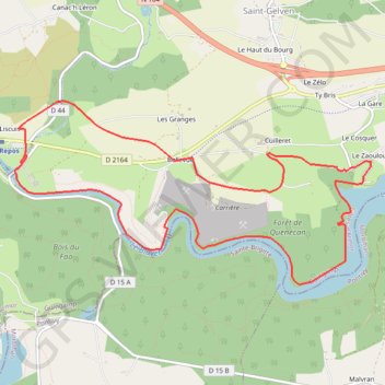 Itinéraire Autour de l'Abbaye de Bon Repos, distance, dénivelé, altitude, carte, profil, trace GPS