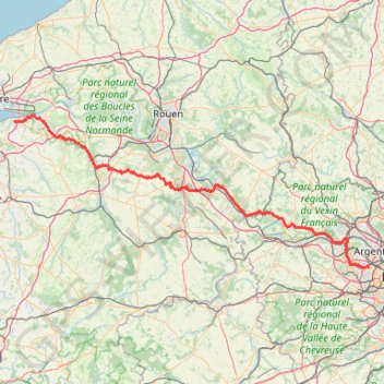 Itinéraire Honfleur - Nanterre, distance, dénivelé, altitude, carte, profil, trace GPS