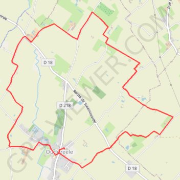 Itinéraire Circuit de l'aubépine (Oudezeele), distance, dénivelé, altitude, carte, profil, trace GPS