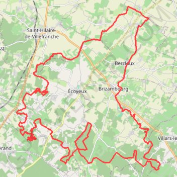 Itinéraire entre Bercloux et Sainte Meme, distance, dénivelé, altitude, carte, profil, trace GPS
