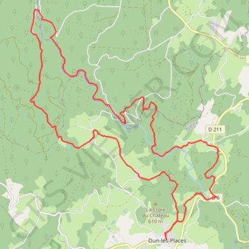 Itinéraire Dun les Places - les Îles Menéfrier, distance, dénivelé, altitude, carte, profil, trace GPS