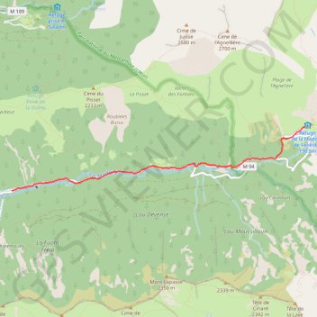 Itinéraire Madone de Fenestre à Saint Martin Vésubie, distance, dénivelé, altitude, carte, profil, trace GPS