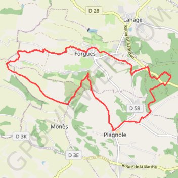 Itinéraire De Plagnole à Forgues, distance, dénivelé, altitude, carte, profil, trace GPS