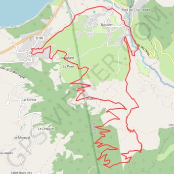Itinéraire Boucle de la combe de l'Homme mort depuis les Crots, distance, dénivelé, altitude, carte, profil, trace GPS