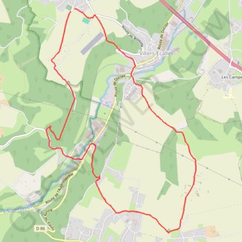 Itinéraire Randonnée départ Villers Ecalle, distance, dénivelé, altitude, carte, profil, trace GPS