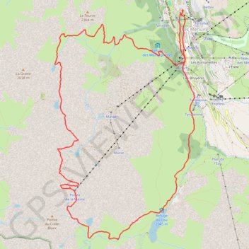Itinéraire Pointe de la Masse depuis quartier Preyerand, distance, dénivelé, altitude, carte, profil, trace GPS