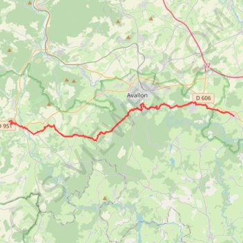 Itinéraire 22 Vézelay-Cussy les Forges: 28.40 km, distance, dénivelé, altitude, carte, profil, trace GPS