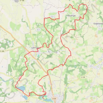 Itinéraire Pays d'Iroise, distance, dénivelé, altitude, carte, profil, trace GPS