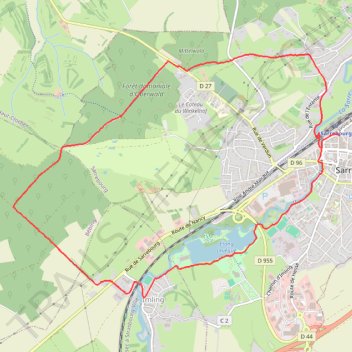 Itinéraire Sarrebourg - Imling - Oberwald, distance, dénivelé, altitude, carte, profil, trace GPS