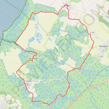 Itinéraire Marais de Moëze, distance, dénivelé, altitude, carte, profil, trace GPS