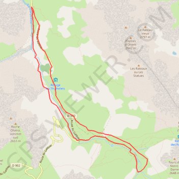 Itinéraire Lac des Mottets, distance, dénivelé, altitude, carte, profil, trace GPS
