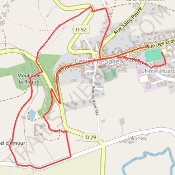 Itinéraire 4km, distance, dénivelé, altitude, carte, profil, trace GPS