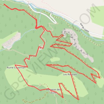 Itinéraire La Cabane des Lauzes, distance, dénivelé, altitude, carte, profil, trace GPS