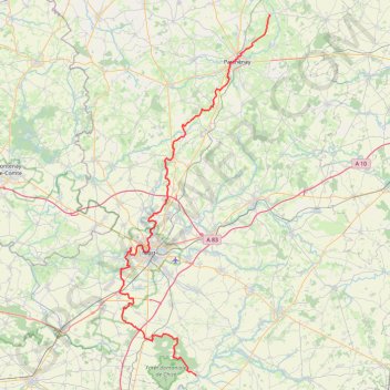 Itinéraire Gourgé - Chizé, distance, dénivelé, altitude, carte, profil, trace GPS