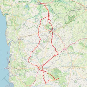 Itinéraire 0 - Tracer_Carandomoto_2026, distance, dénivelé, altitude, carte, profil, trace GPS
