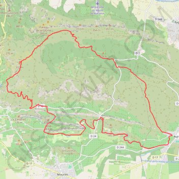 Itinéraire Parcours dans alpilles, distance, dénivelé, altitude, carte, profil, trace GPS