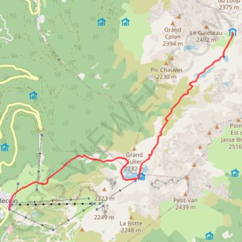 Itinéraire GR738 La Pra Le Recoin-19294763, distance, dénivelé, altitude, carte, profil, trace GPS