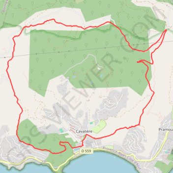Itinéraire Le Lavandou - les Balcons de Cavalière, distance, dénivelé, altitude, carte, profil, trace GPS