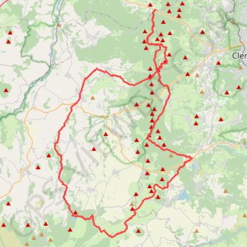 Itinéraire GR 441/GR441A-Départ et retour Vulcania, distance, dénivelé, altitude, carte, profil, trace GPS
