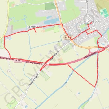 Itinéraire Circuit du ringsloot et des watergangs, distance, dénivelé, altitude, carte, profil, trace GPS
