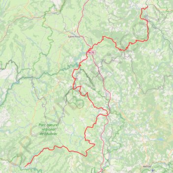 Itinéraire Saint georges d'aurac - Saint come d'olt, distance, dénivelé, altitude, carte, profil, trace GPS
