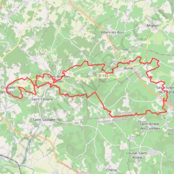 Itinéraire St Sulpice La Chapelle St Bris, distance, dénivelé, altitude, carte, profil, trace GPS