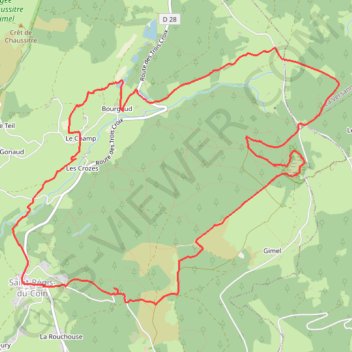 Itinéraire St Régis-tourbières, distance, dénivelé, altitude, carte, profil, trace GPS