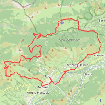 Itinéraire Soum de la Pène, grand tour via Cantau - 5153 - UtagawaVTT.com, distance, dénivelé, altitude, carte, profil, trace GPS