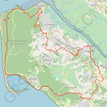 Itinéraire Balade entre Océan et Seudre, distance, dénivelé, altitude, carte, profil, trace GPS