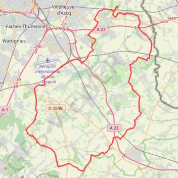 Itinéraire Brevet de Comines, distance, dénivelé, altitude, carte, profil, trace GPS