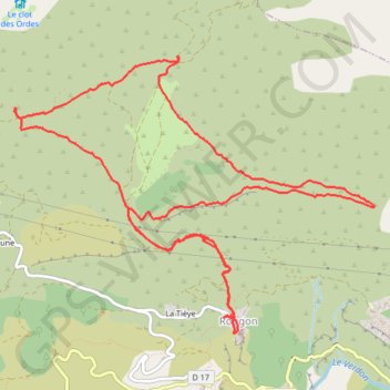 Itinéraire Rougon, distance, dénivelé, altitude, carte, profil, trace GPS