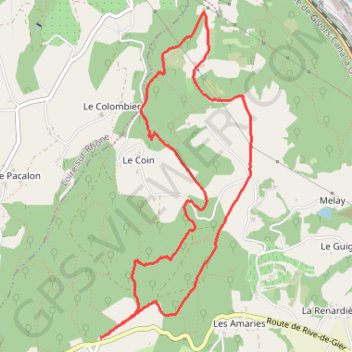 Itinéraire Saint Romain en Gal - le Grisard - La Manche (69), distance, dénivelé, altitude, carte, profil, trace GPS