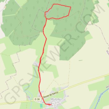 Itinéraire Le sentier botanique de Mulcey, distance, dénivelé, altitude, carte, profil, trace GPS