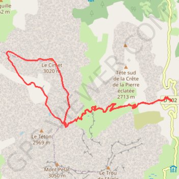 Itinéraire Le Cimet, distance, dénivelé, altitude, carte, profil, trace GPS
