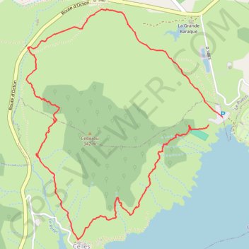 Itinéraire Tour du Cébérou - Terrain d'Aventure - Salagou, distance, dénivelé, altitude, carte, profil, trace GPS