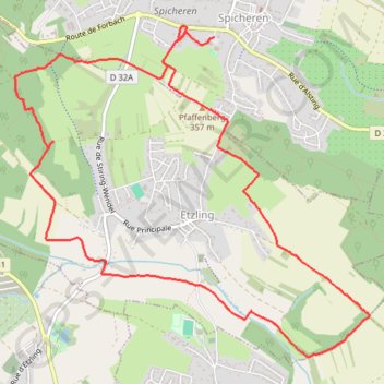 Itinéraire Autour d'Etling, distance, dénivelé, altitude, carte, profil, trace GPS