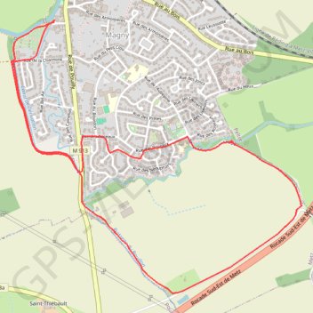Itinéraire Magny (57), distance, dénivelé, altitude, carte, profil, trace GPS