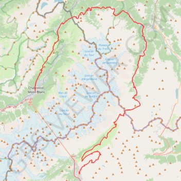 Itinéraire Courmayeur - Champex - Chamonix (CCC), distance, dénivelé, altitude, carte, profil, trace GPS