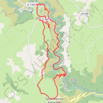 Itinéraire Navacelles - Canyon, distance, dénivelé, altitude, carte, profil, trace GPS
