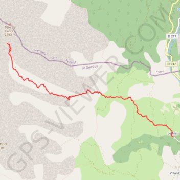 Itinéraire Vers le Nid, distance, dénivelé, altitude, carte, profil, trace GPS
