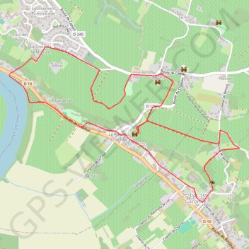 Itinéraire Langoiran variante Ped7 km, distance, dénivelé, altitude, carte, profil, trace GPS