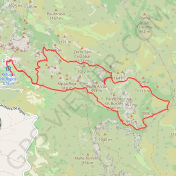 Itinéraire Tour Mallos Riglos 2017-06-30, distance, dénivelé, altitude, carte, profil, trace GPS