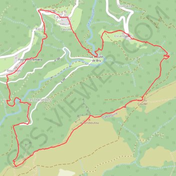Itinéraire Le Quiersboutou - Castans, distance, dénivelé, altitude, carte, profil, trace GPS