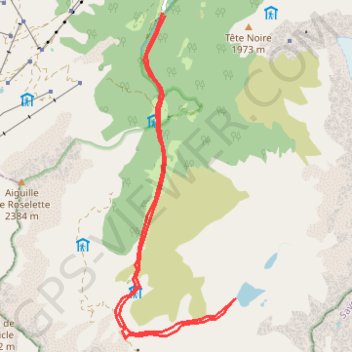 Itinéraire Lac jovet, distance, dénivelé, altitude, carte, profil, trace GPS