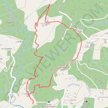 Itinéraire Champmajour, distance, dénivelé, altitude, carte, profil, trace GPS